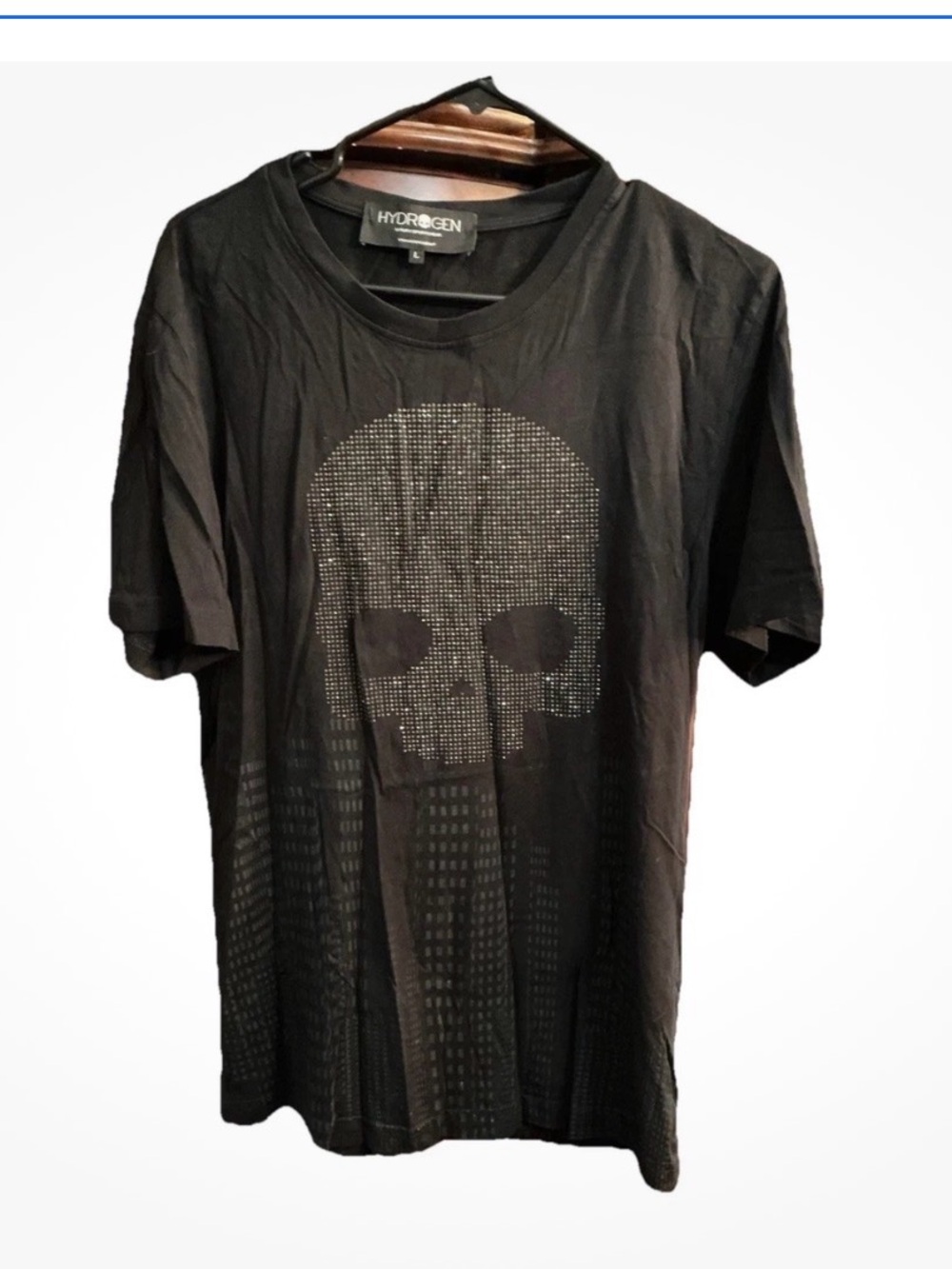 Hydrogen Black Studded Skull Short Sleeve Tee